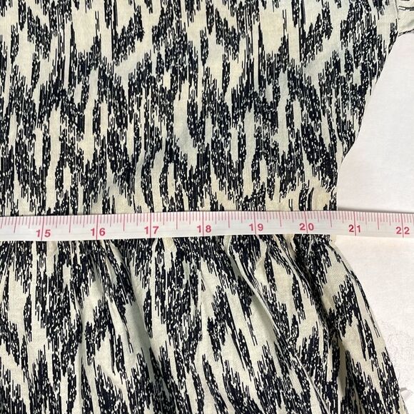 Zara Black and Off-white Dress with Embroidery and Beading Cotton/Linen Blend XL - Picture 12 of 15